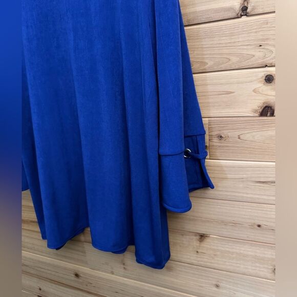 Chicos Travelers Size 3/XL Cobalt Blue Open Front Anti Wrinkle Cardigan - Picture 7 of 11